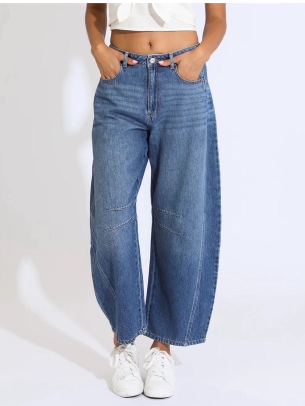 Rewash Women's Barrel Light Blue Denim Jeans-Relaxed Fit Size 9/29 Low Pro